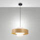 Lampada a sospensione in metallo e diffusore in vetro dal design moderno