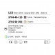 Lampada a sospensione lineare a LED con 4 diffusori in vetro dal design moderno