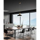 Lampada a sospensione moderna a LED dimmerabile diffusore in vetro