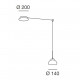 Lampada a sospensione moderna a LED in metallo con diffusore in vetro soffiato