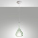 Lampada a sospensione moderna con struttura in metallo e diffusore in vetro