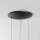 Lampada a sospensione rotonda a LED con 3 diffusori in vetro