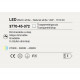 Lampada a sospensione rotonda a LED con singolo diffusore in vetro grande