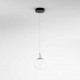 Lampada a sospensione rotonda a LED con singolo diffusore in vetro grande