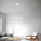 Lampada a sospensione rotonda a LED in metallo dal design moderno