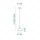 Lampada a sospensione singola a LED con diffusore in vetro dal design moderno