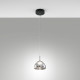 Lampada a sospensione singola a LED con diffusore in vetro dal design moderno