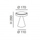 Lampada da comodino a Led dimmerabile struttura in metallo dal design moderno