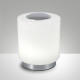 Lampada da comodino in metallo con diffusore in vetro in stile moderno