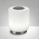 Lampada da comodino in metallo con diffusore in vetro in stile moderno