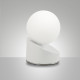 Lampada da comodino moderna a LED in metallo con diffusore in vetro