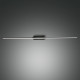 Lampada da parete lunga a LED con struttura in metallo in stile moderno