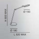 Lampada da scrivania a LED orientabile e dimmerabile con struttura in metallo