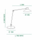 Lampada da scrivania a LED struttura e paralume in metallo dalle linee moderne