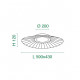 Lampada da soffitto piccola a LED con diffusore in vetro dalle linee moderne