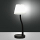 Lampada da tavolo a led con diffusore in vetro e struttura in metallo
