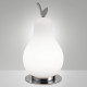 Lampada da tavolo a LED moderna in metallo e diffusore in vetro soffiato