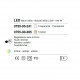 Lampada da tavolo a led struttura in metallo e diffusore in vetro borosilicato