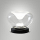 Lampada da tavolo a led struttura in metallo e diffusore in vetro borosilicato