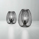 Lampada da tavolo grande struttura e diffusore in metallo dal design moderno