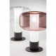 Lampada da tavolo struttura in metallo e vetro borosilicato da design moderno
