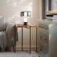 Lampada da tavolo struttura in metallo e vetro borosilicato da design moderno