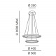 Lampada a sospensione con 2 luci LED in stile moderno con struttura in metallo