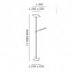 Piantana moderna da salotto con 2 luci a led con struttura in alluminio