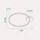 Plafoniera a soffitto a LED con struttura in metallo dal design moderno