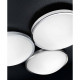Plafoniera da soffitto grande in metallo e diffusore vetro in lastra