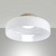 Plafoniera da soffitto in metallo a LED dimmerabile e diffusore in vetro