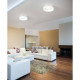 Plafoniera da soffitto in metallo a LED dimmerabile e diffusore in vetro