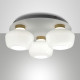 Plafoniera da soffitto in metallo con 3 diffusori in vetro moderni