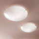 Plafoniera grande in metallo a risparmio energetico con diffusore in vetro