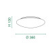 Plafoniera grande LED rotonda in metallo e diffusore in vetro design moderno