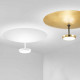 Plafoniera moderna a led con struttura in metallo e diffusore in metacrilato