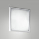 Plafoniera piccola LED quadrata in metallo e diffusore in vetro design moderno