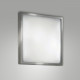 Plafoniera piccola LED quadrata in metallo e diffusore in vetro design moderno