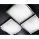 Plafoniera piccola LED quadrata in metallo e diffusore in vetro design moderno