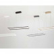 Sospensione rettangolare a LED dal design moderno con struttura in metallo