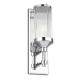Applique a parete in acciaio con diffusore in vetro a LED a 1 luce G9