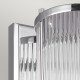 Applique a parete in acciaio con diffusore in vetro a LED a 1 luce G9