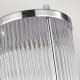 Applique a parete in acciaio con diffusore in vetro a LED a 1 luce G9