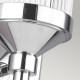 Applique a parete in acciaio con diffusore in vetro a LED a 1 luce G9