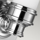 Applique a parete in acciaio da bagno diffusore in vetro a 1 luce LED G9