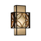 Applique da parete classica in ferro con diffusore in vetro a 1 luce