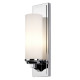 Applique da parete grande per bagno con diffusore in vetro a 1 luce LED