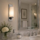 Applique da parete grande per bagno con diffusore in vetro a 1 luce LED