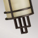 Applique da parete moderna in acciaio con diffusore in vetro con 1 lampadina