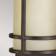 Applique da parete moderna in acciaio con diffusore in vetro con 2 lampadine